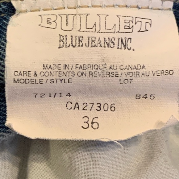 Vintage Bullet Jeans made in Canada - Picture 5 of 12